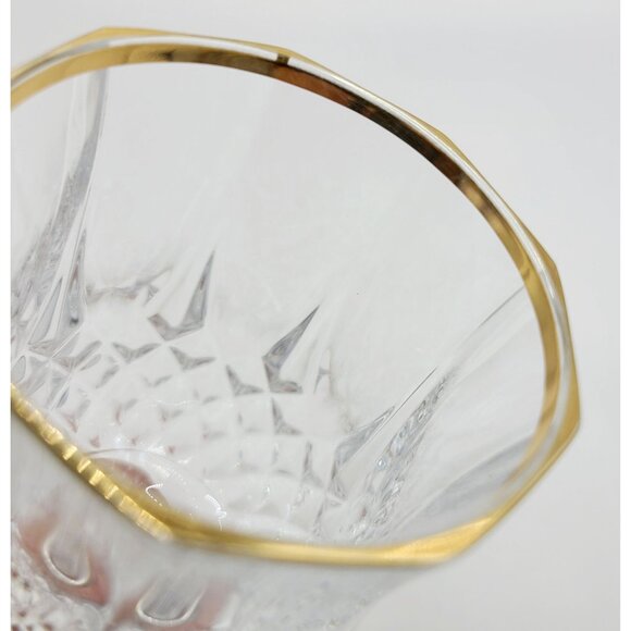 Cristal d'Arques Durand LONGCHAMP Gold Rim Wine Glasses 6.5" Tall - Set of 4 - Picture 7 of 12